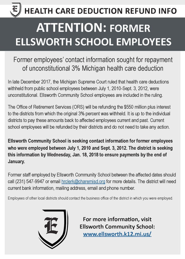ORS healthcare notice